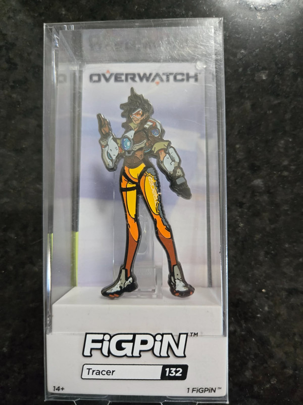 Official FiGPiN Overwatch Tracer #132 Enamel Pin – New in Display Case