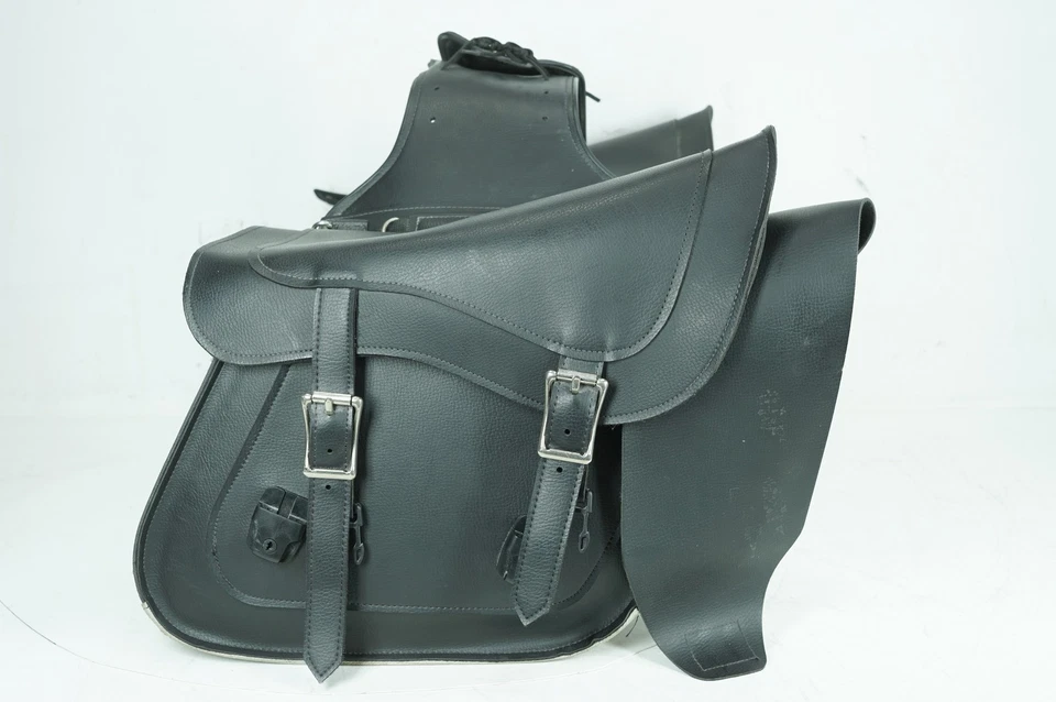 2007 Harley Sportster XL883 Alforjes Traseiros Esquerdos Direitos Bagagem Couro VASTER - Imagem 3 de 4