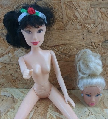 Schicke Boutique extrem seltene Schneewittchen Puppe und Kopf Aschenputtel - Vintage 