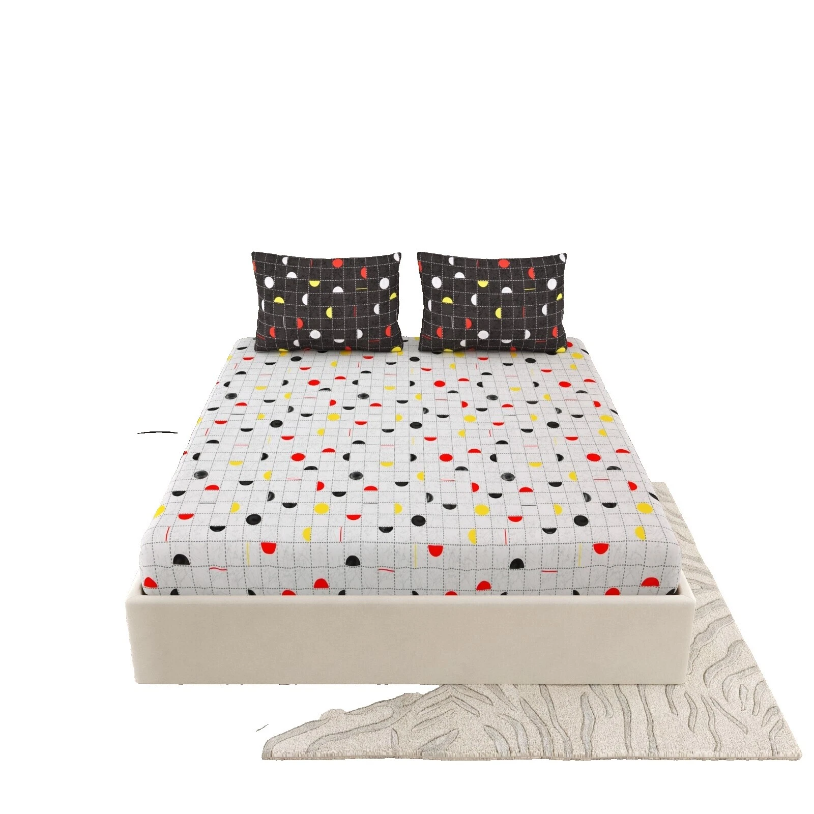 Rey hoja plana Blanco Ropa De Cama