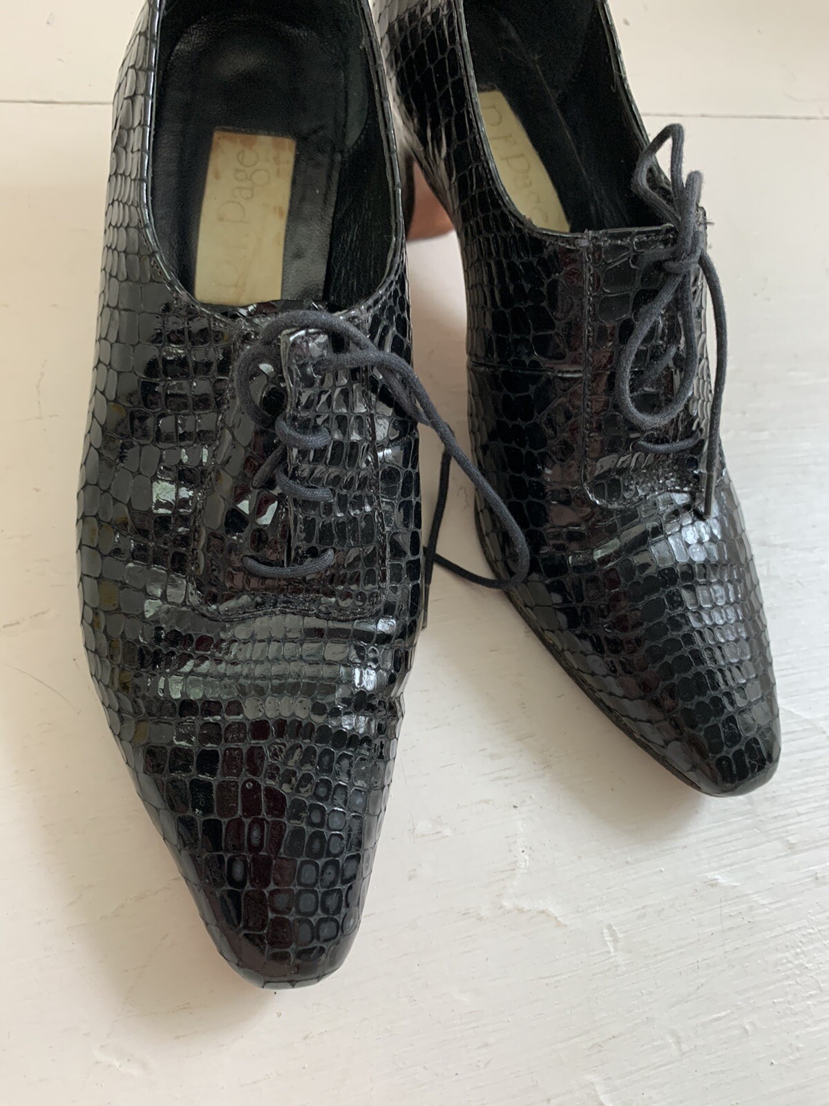 Vintage Womens Genuine Leather Shoes Size 7 R.F.Page Designer Shoes eBay