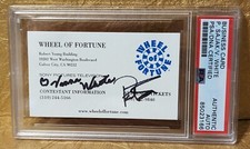 Wheel of Fortune Pat Sajak Vanna White PSA/DNA Autographed Signed Business Card