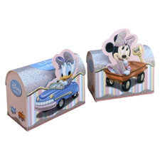 Bomboniere Disney scatoline porta confetti Minnie e Paperina new cm. 7.5x7x4