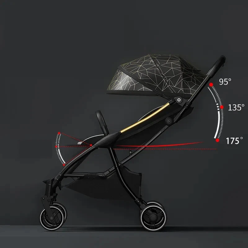 Cochecito plano plegable ligero para bebés y niños pequeños Foto 2 de 4