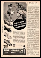 1942 Poll Parrot Star Brand Shoes St. Louis MO For Boys & Girls Vintage Print Ad