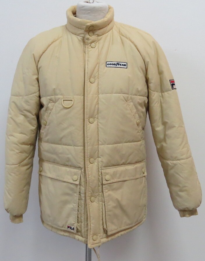 VINTAGE GIACCA FILA GOODYEAR F1 SPELLOUT CAPPOTTO JACKET COAT ITALIA ITALY RARE