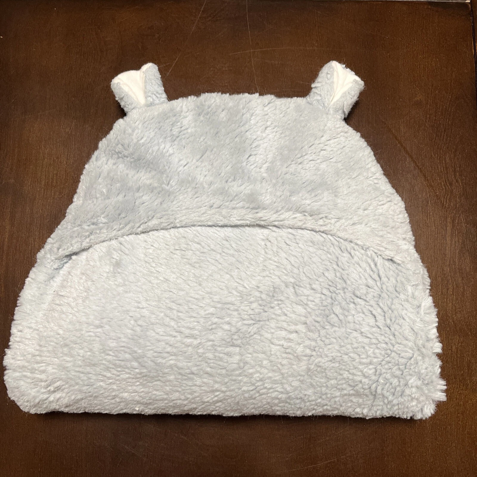 POTTERY BARN KIDS Hooded Towel With Ears Super Soft 22”x 31” 2019 Blue Grey GUC