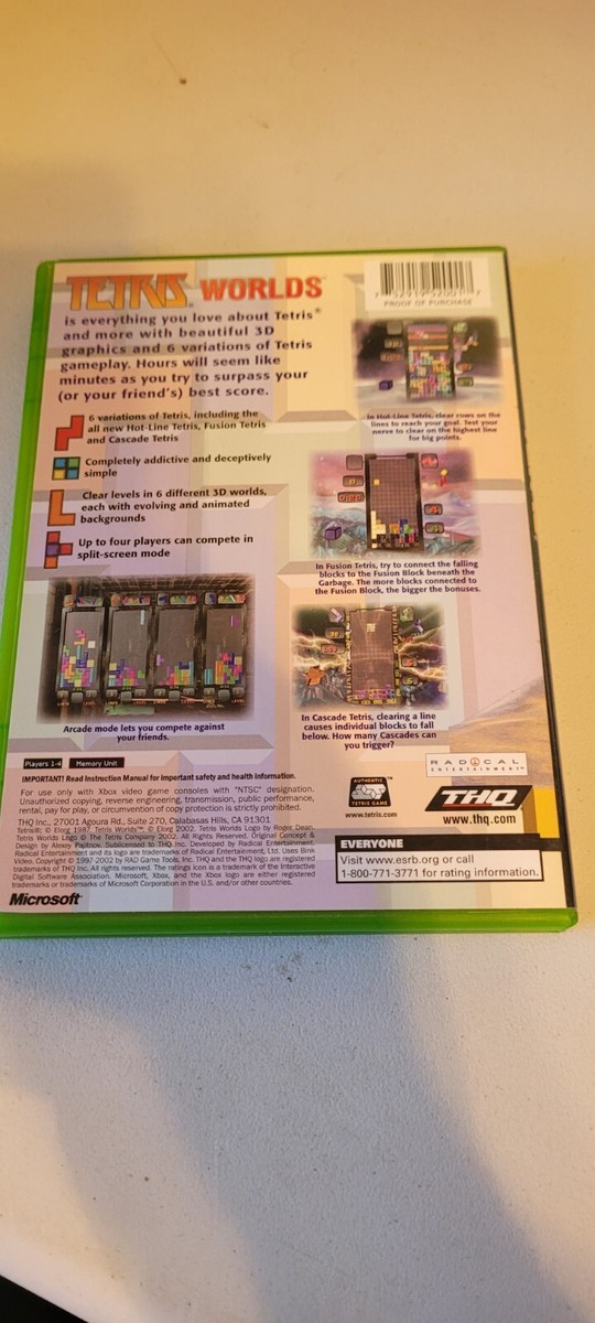 Tetris Worlds Original XBox Complete In Box Great Condition Tested