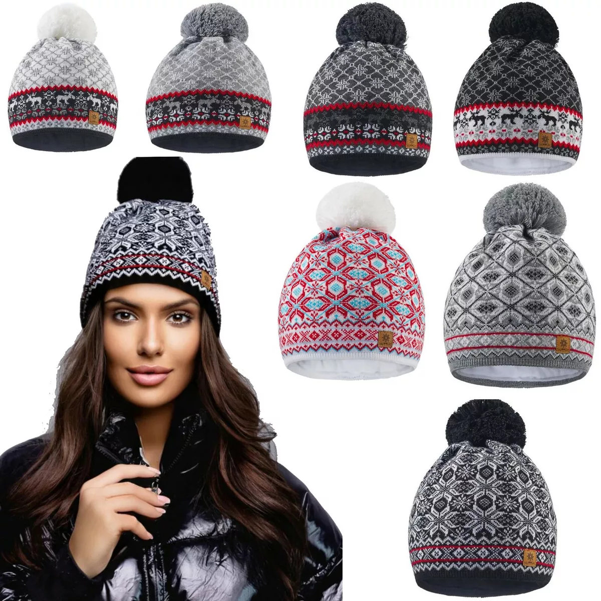 Fleece lined hat womens sale