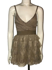 Intro Party Prom Dress Size Medium Flirty Layers Ruffled Studded Sleeveless