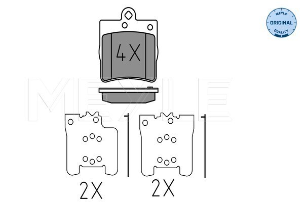 Meyle 025 219 1915 Brake Pad Set, Disc Brake For Chrysler MERCEDES-BENZ-image