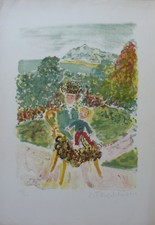 CONSTANTIN TERECHKOVITCH (1920-1999) LITHOGRAPHIE ORIGINALE LA MERE ET SA FILLE