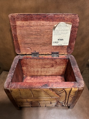Pier 1. Imports ghanain collection Wooden carved Chest - Picture 7 of 8