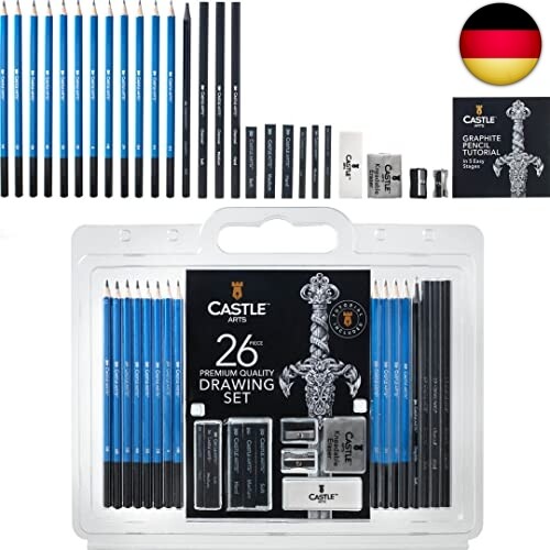 Castle Art Supplies 26-Teiliges Premium-Zeichen- Und Skizzier-Set | FüR-image