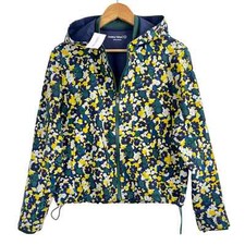 Outdoor Voices RecTrek Jacket in Mineral Bloom Blue Green Floral Size S NWT