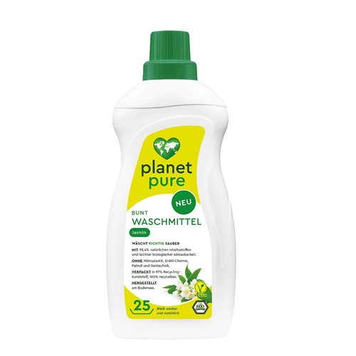 PLANET PURE Lessive liquide colorée Jasmin : Naturelle, Végétalienne ...