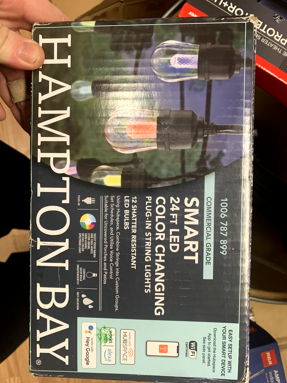 Outdoor Indoor Smart Plug-in RGBW Color Changing LED Light Bulb by Hampton Bay