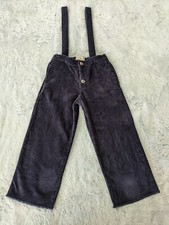 Zara Kids Collections Size 6 Navy Blue Corduroy Boys Pants w Straps Overalls EUC