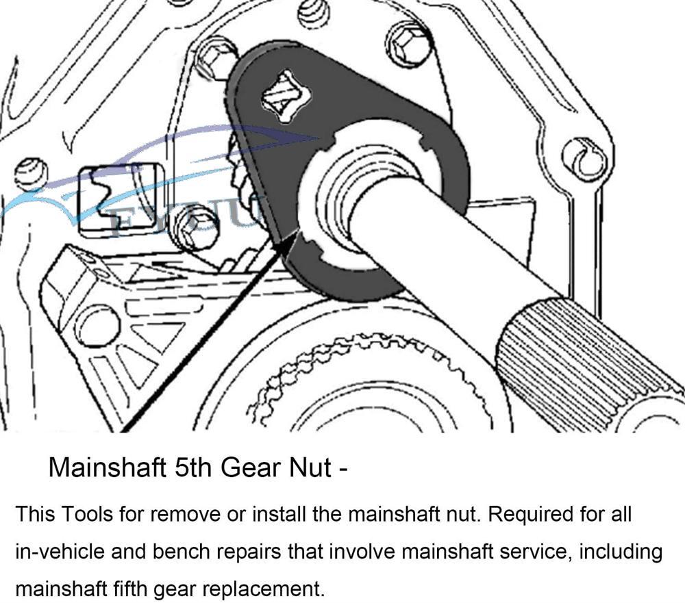 1/2"Drive Mainshaft 5th Gear Nut Wrench For Dodge NV4500 Cummins Diesel