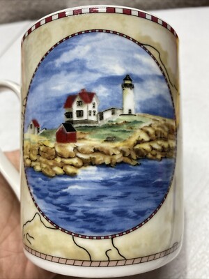 American Atelier Signals 5100 Ceramic Coffee Cup Mug Cape Neddick Lighthouse  | eBay