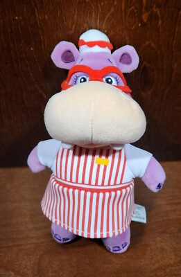 Disney Store Doc McStuffins 8'' Hallie Hippo Plush Purple Doll Toy