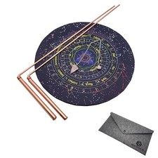 Copper Dowsing Rods Kit - Witching Rods/2pcs + Dowsing Pendulum + Divination ...