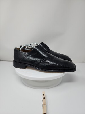 Mezlan Platinum Gray Lizard Oxford Dress Shoes Mezlan | Shoes | Mezlan Platinum Oxford Square Toe Mens  main image 2