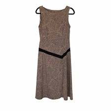 Vtg Connected Apparel Womens Dress 12 MIDI Asymmetric Drop Waist Unique 90s L