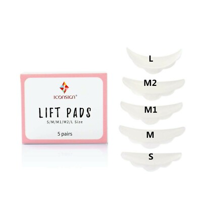 Silikon Pads Wimpernlifting Wimpernwelle 5 Paar in Größen S M M1 M2 L Iconsign