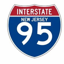 Interstate 95 Sticker R2338 New Jersey Highway Sign Road Sign