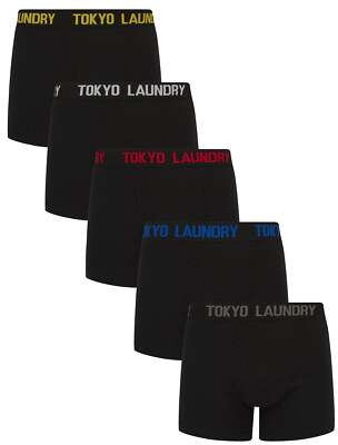 Tokyo Laundry Boxershorts Set (5er Pack) Herren Stretch Baumwolle Unterwäsche Trunks