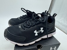 UNDER ARMOUR WOMEN'S CHARGED ASSERT 9 RUNNING SHOE BLACK WHITE SIZE 7 WIDE