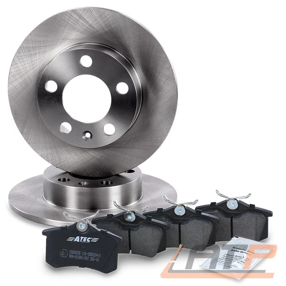 BREMSSCHEIBEN VOLL Ø230 + BELÄGE HINTEN FÜR VW BORA GOLF 4 NEW BEETLE POLO TAIGO