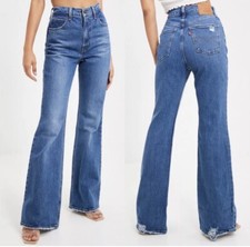 Levi s Women s Flare 70 s High Waisted Blue Jeans Size 27 x 32