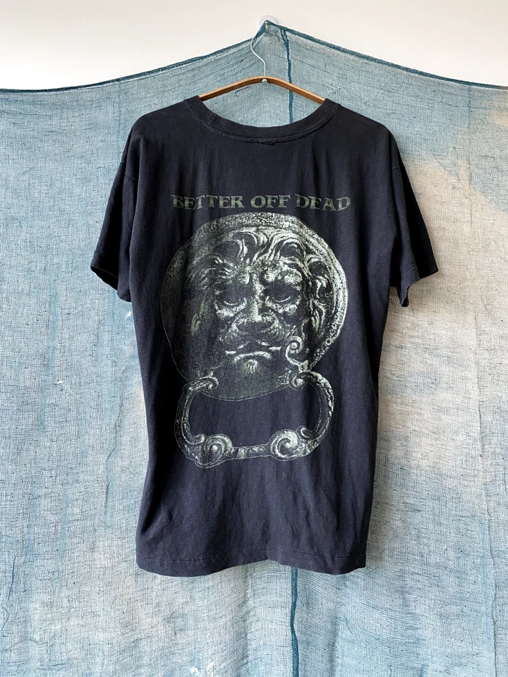 Camiseta de colección 1990 Sodom Thrash banda de metal alemana Better off dead descolorida talla M Foto 3 de 4
