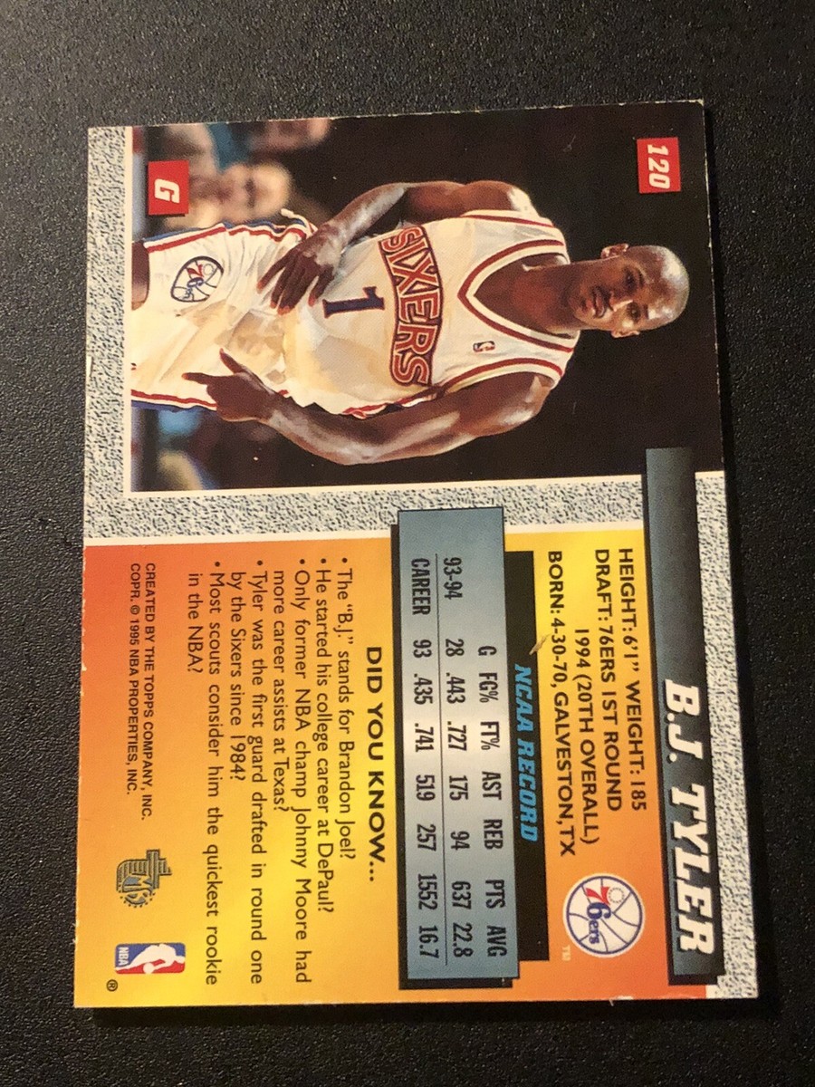 1994-95 Topps Embossed Golden Idol BJ Tyler #120 Rookie RC | eBay