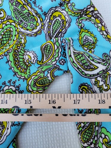 VTG 60s 70s Parkshire Shirt Womens Zip Paisley Carol Brady Retro Style - Picture 6 of 10