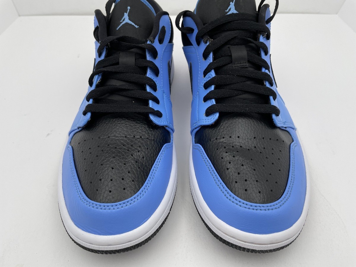 Air Jordan 1 Low University Blue Black White 553558-403 Mens 
