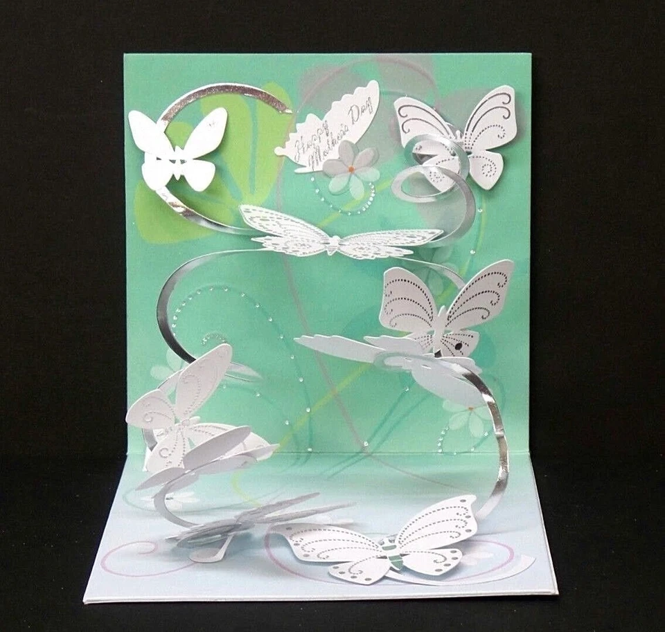 Any Occasion Greeting Card 3D Pop Up Floating Butterflies Treasures - Image 3 of 4