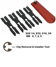 Retaining Ring e-Clip Metric SAE Removal and Installer Tool eclip cclip remover