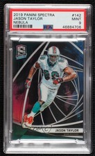 2019 Panini Spectra Nebula Prizm 1/2 Jason Taylor #142 PSA 9 MINT HOF 1da