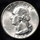 New Listing1946-S Washington Quarter -- Gem BU with Outstanding Luster