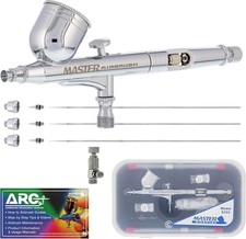 Master Airbrush G233 Performance Pro Airbrush Kit with 3 Nozzle Sets - Withou...