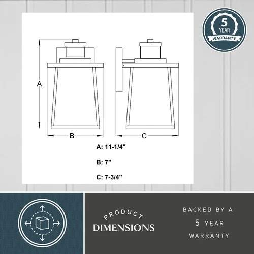 Vaxcel Lighting T0729 Geneva 11" Tall Outdoor Wall Sconce - Black - Picture 7 of 12