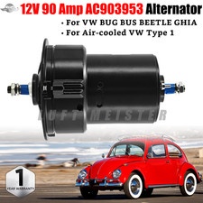 New 12v 90 Amp Black Alternator For Vw Bug Bus Beetle Ghia Air-cooled Vw Type 1