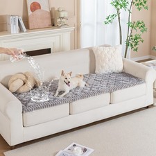 PuTian 100 Waterproof Fuzzy Couch Cover for Dogs Washable Non-Slip Couch Pro...