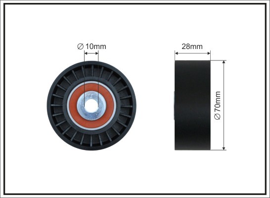 Caffaro 459-60 Umlenk-/FüHrungsrolle, Keilrippenriemen FüR CitroËN,Peugeot-image