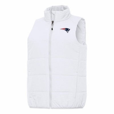 New England Patriots Antigua Women's Experience Full-Zip Vest - White