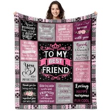 Best Friend Blanket 60"x 50", Friends Gifts for Best Friend Gifts 60 50 Inches