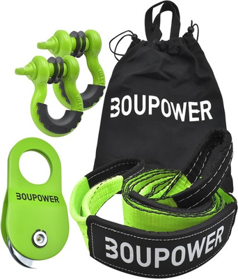 #ad ATV UTV Truck SUV Tow Recovery Kit 35000 lb Tree Saver Strap D Ring Shackles $41.39